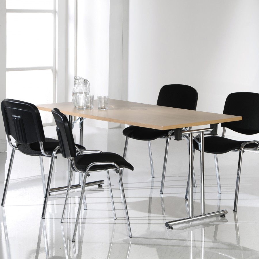 Deco Folding Leg Semi-Circular Meeting Room Table